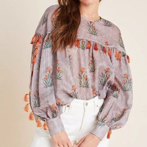 Anthropologie Sachin & Babi Tassel Blouse